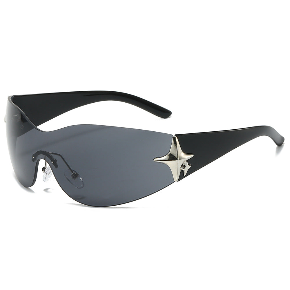 2024 cross-border new integrated star sunglasses, European and American ...